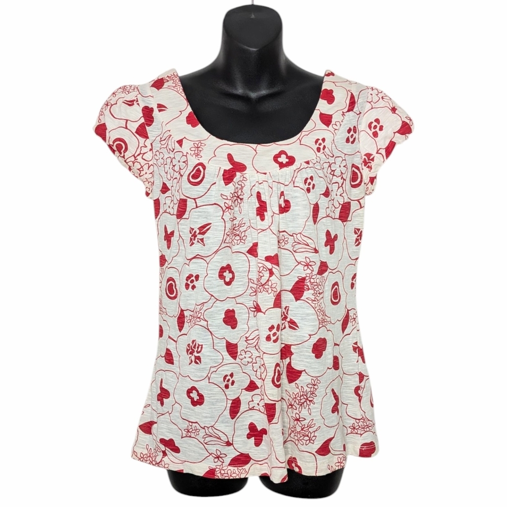 Twentyone Red and White Floral Blouse